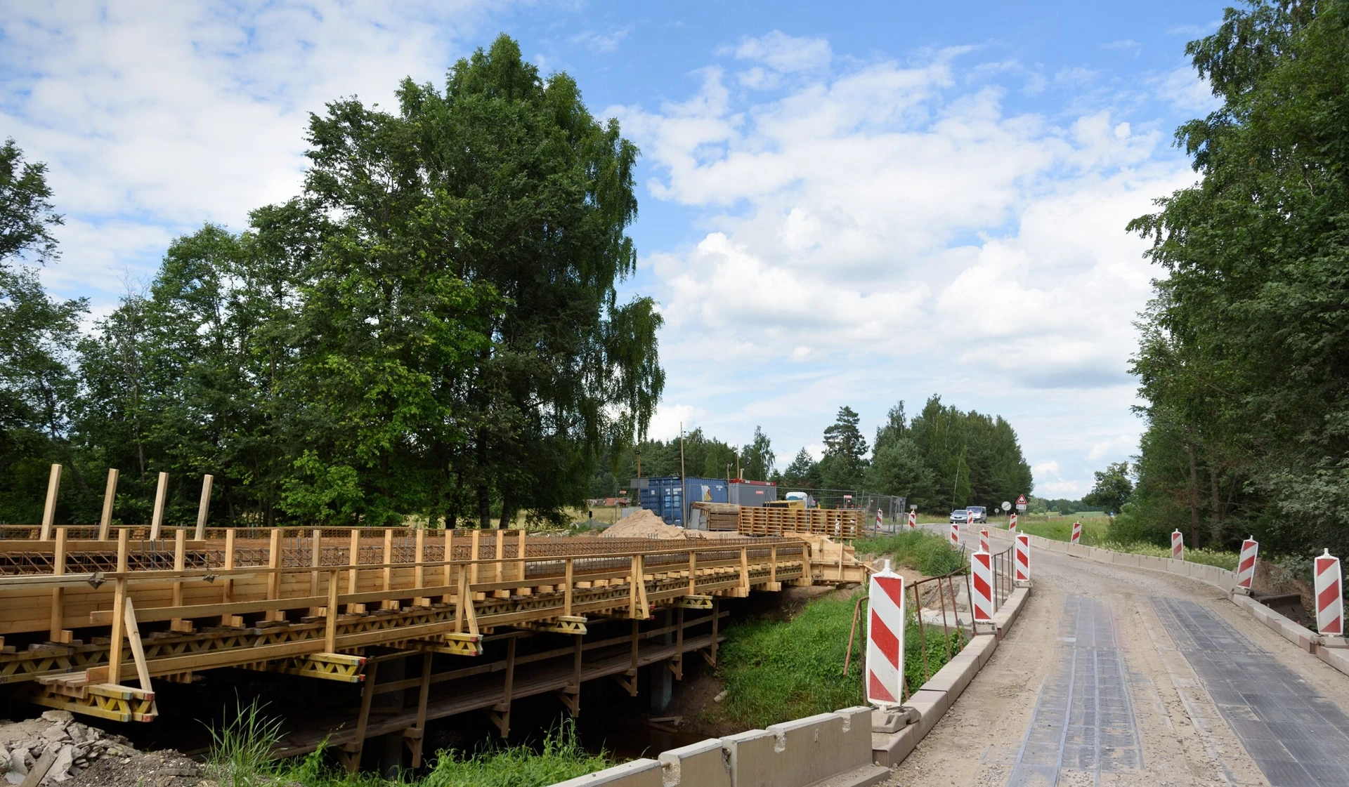 View,Of,Old,Road,Repair,With,Temporary,Bridge. Assessment, Inspection, and Design