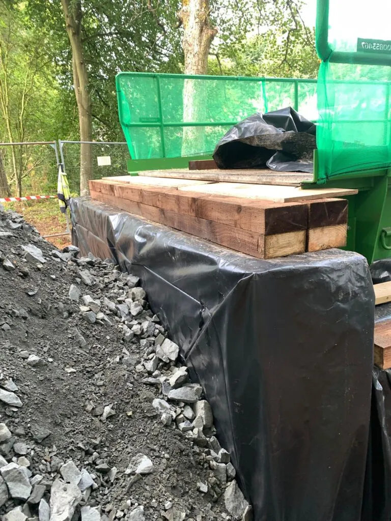 Bonchester Bridge Temporary Bridge Abutments